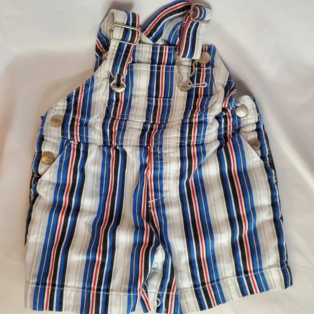 Vintage 1998‎ Gymboree Gymsport Shortall Newborn Small Red White Blue Americana